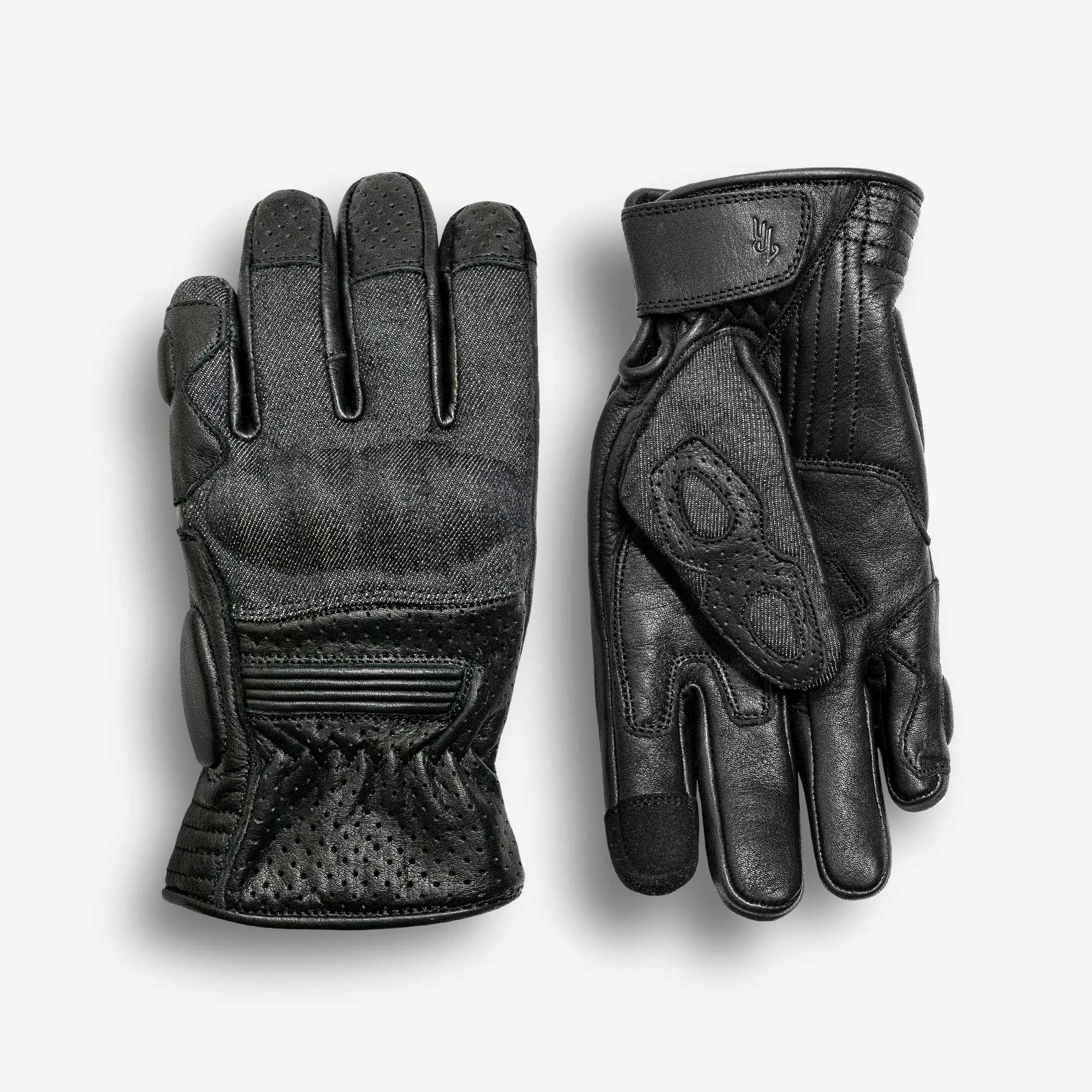 Black on Black - Motorcycle Gloves - Image 3