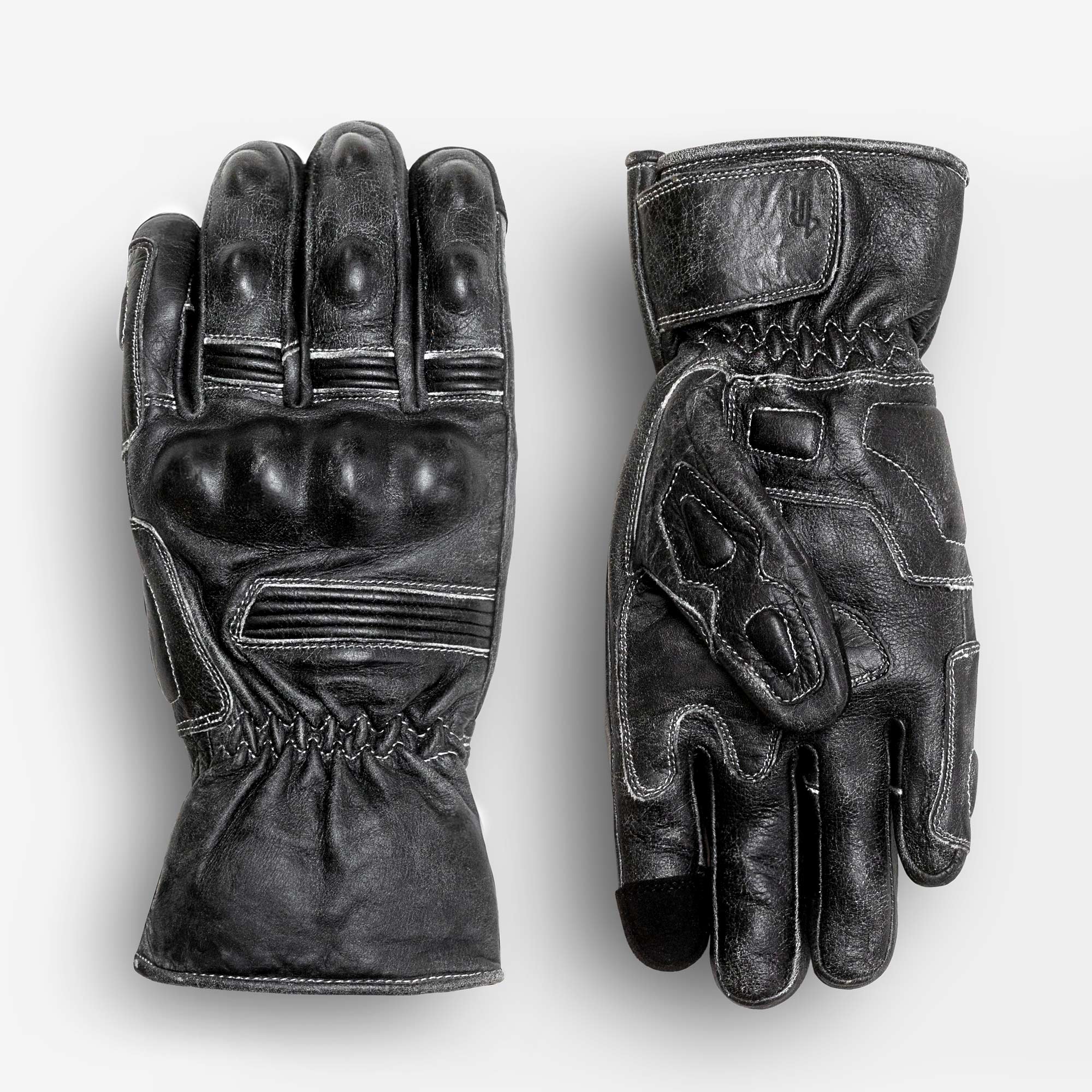Full Gauntlet Motorcycle Gloves • Black - Image 3