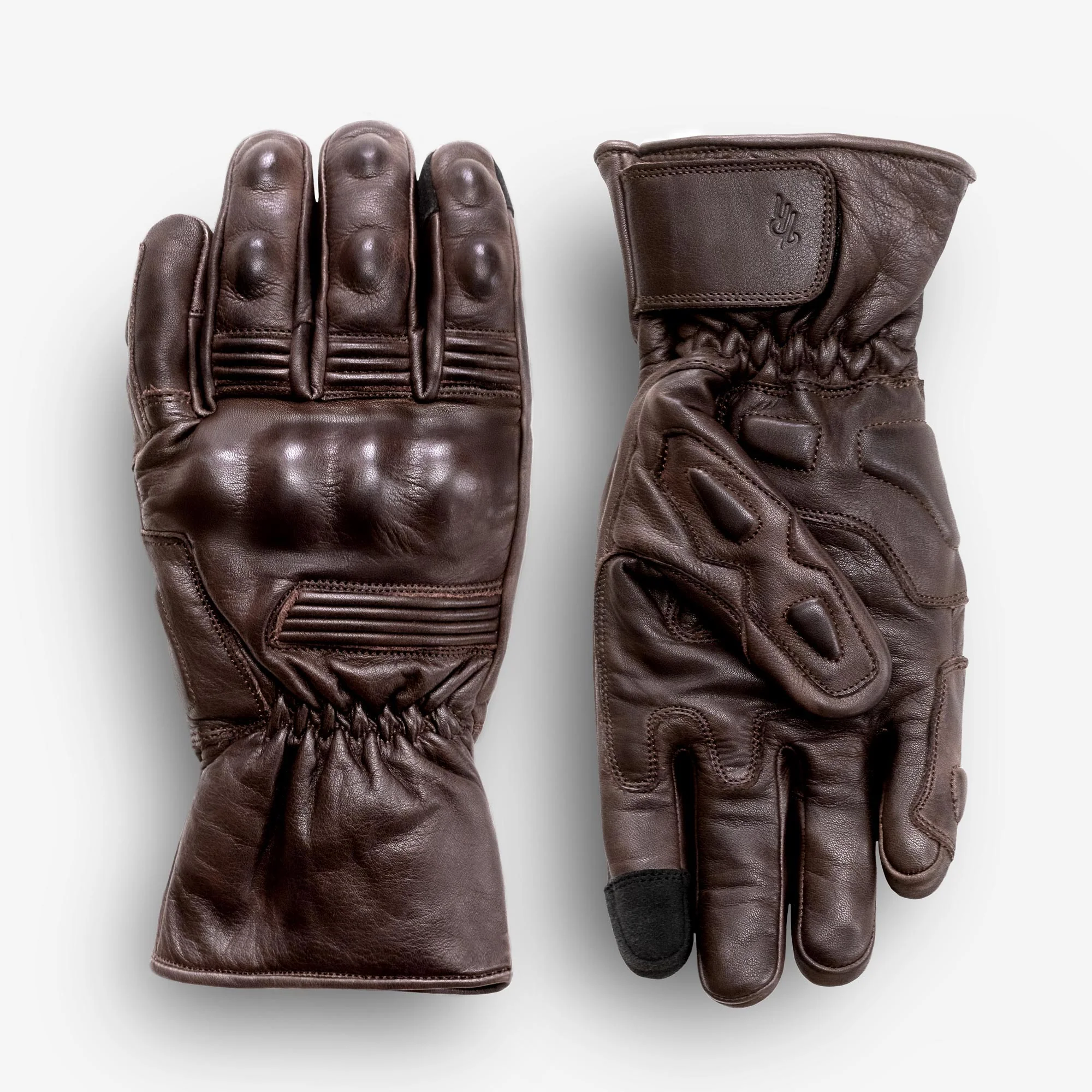 Full Gauntlet Motorcycle Gloves • Brown - Image 3